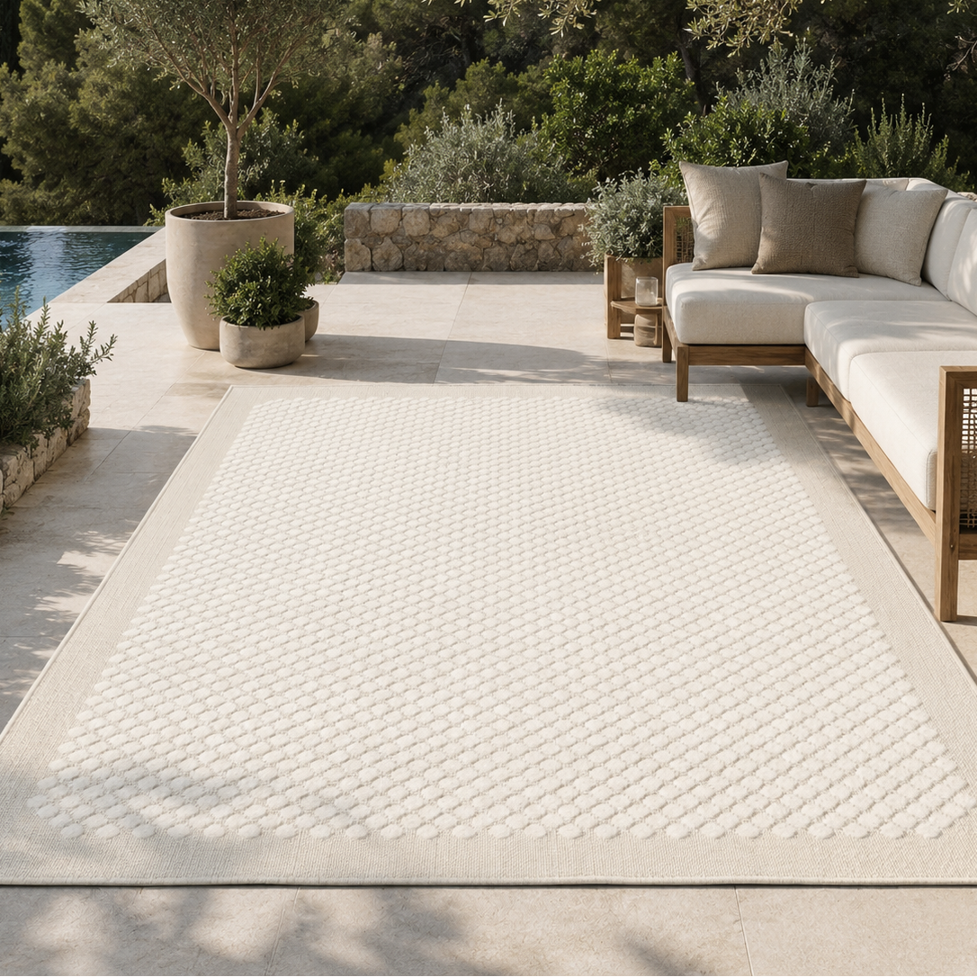 Tapis Extérieur Beige Clair - Hexis