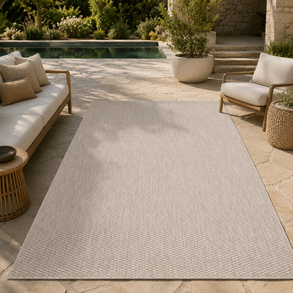 Tapis Extérieur Beige Naturel - Soléa