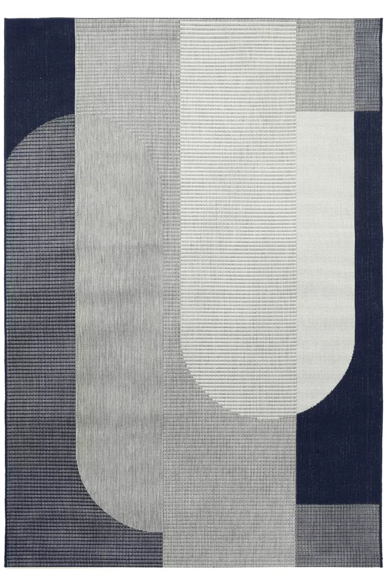 Tapis Extérieur Bleu & Gris - Mareo