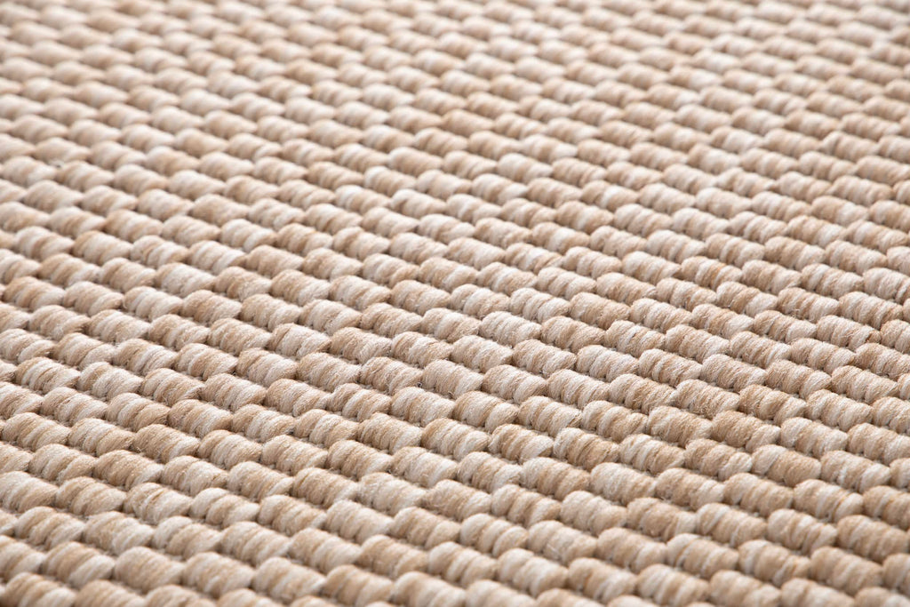 Tapis Extérieur Rond Beige Ambré - Soléa