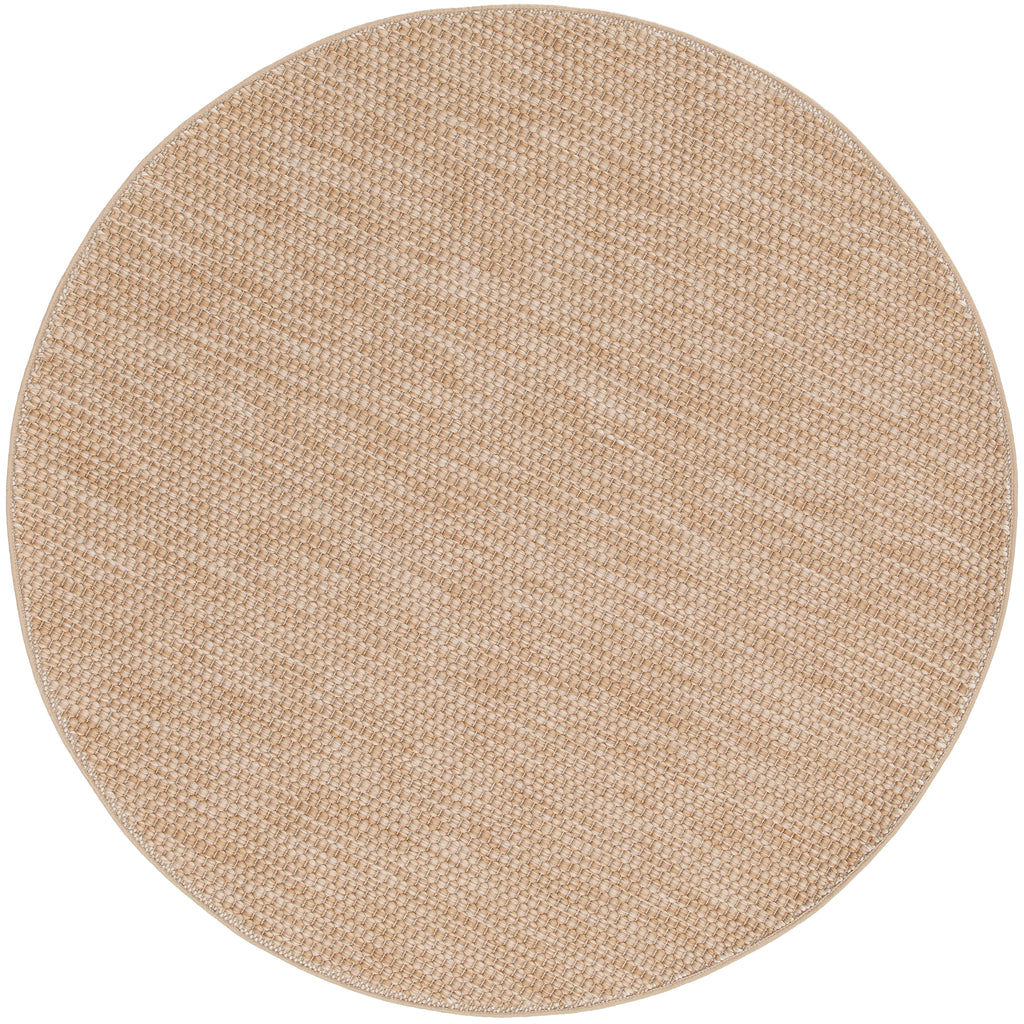 Tapis Extérieur Rond Beige Ambré - Soléa