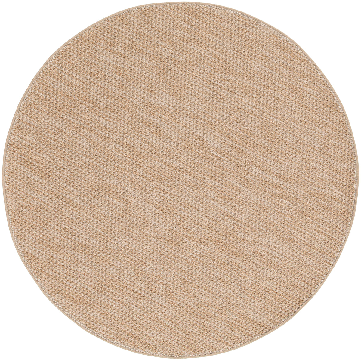 Tapis Extérieur Rond Beige Ambré - Soléa