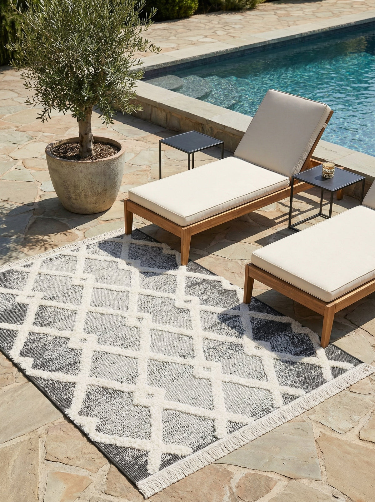 Tapis Extérieur Berbère Gris - Tavola N°02