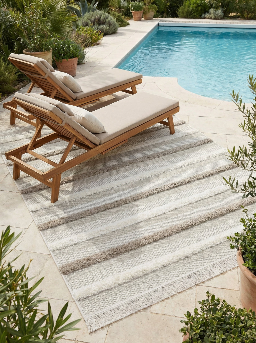 Tapis Extérieur Bohème Sable - Tavola