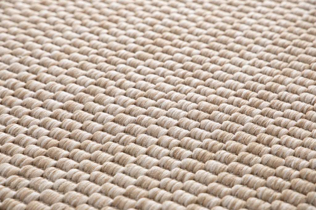 Tapis Extérieur Rond Beige Ambré - Soléa