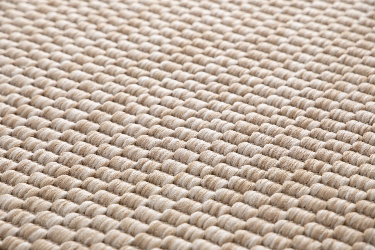 Tapis Extérieur Rond Beige Ambré - Soléa