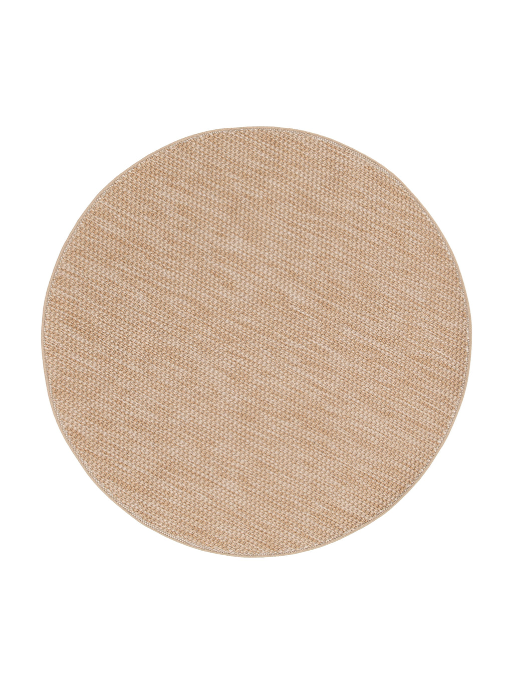 Tapis Extérieur Rond Beige Ambré - Soléa