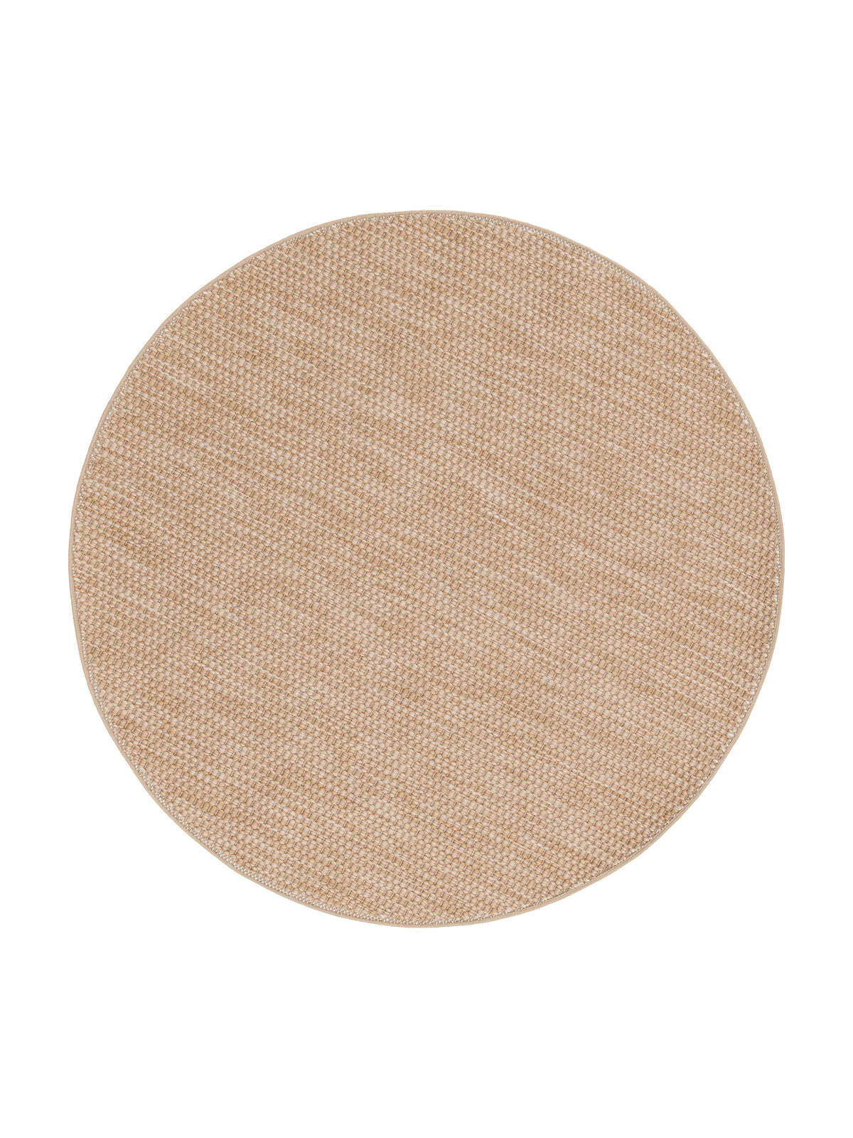 Tapis Extérieur Rond Beige Ambré - Soléa