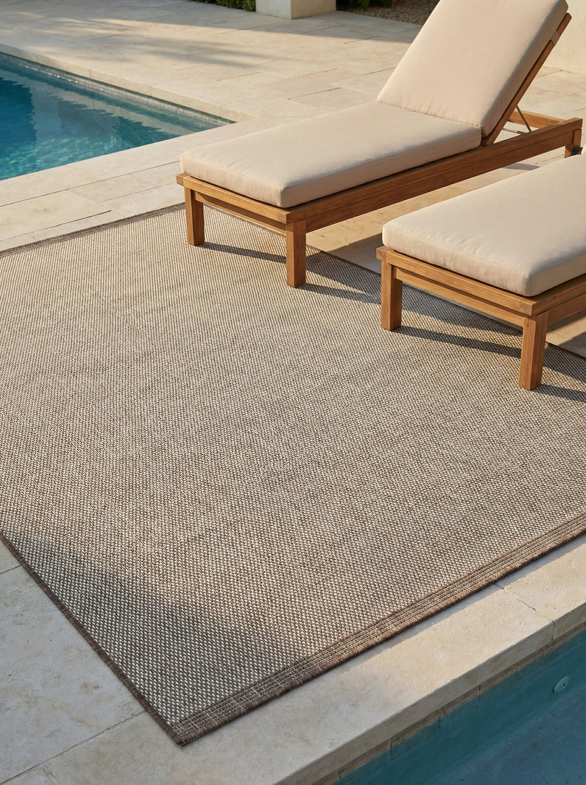 Tapis Extérieur Uni Beige - Kalista