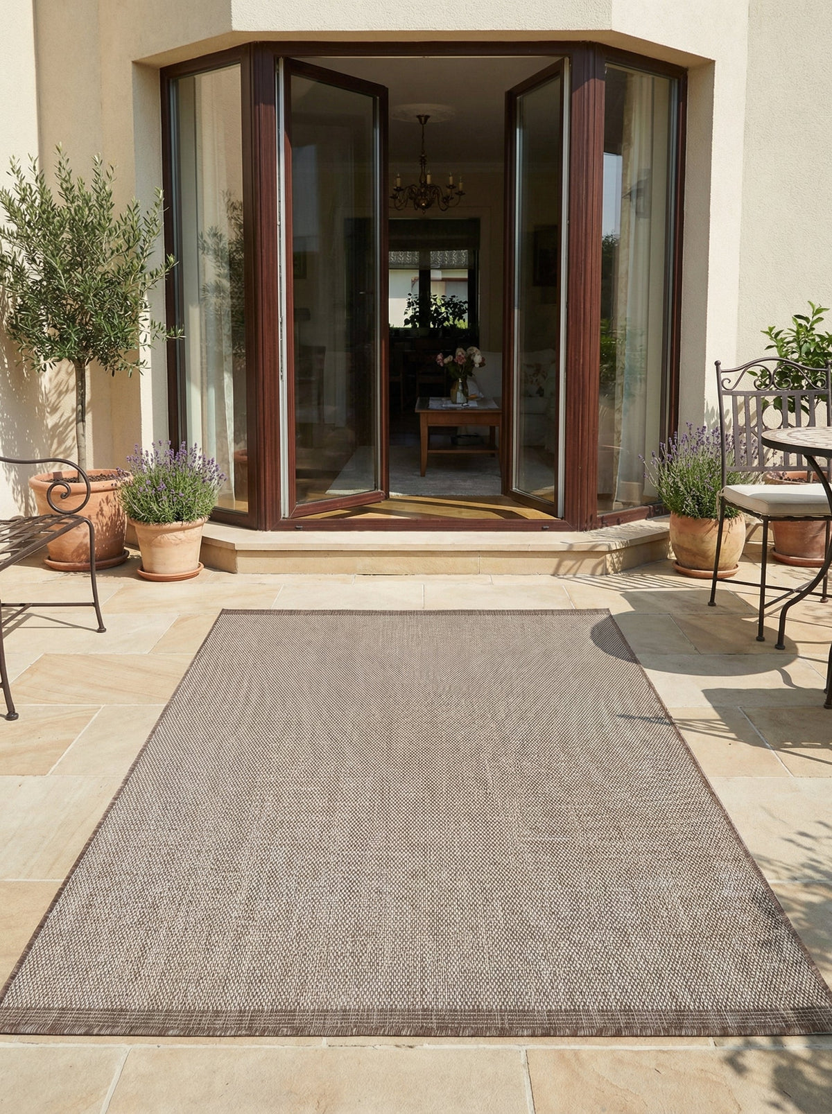 Tapis Extérieur Uni Beige - Kalista